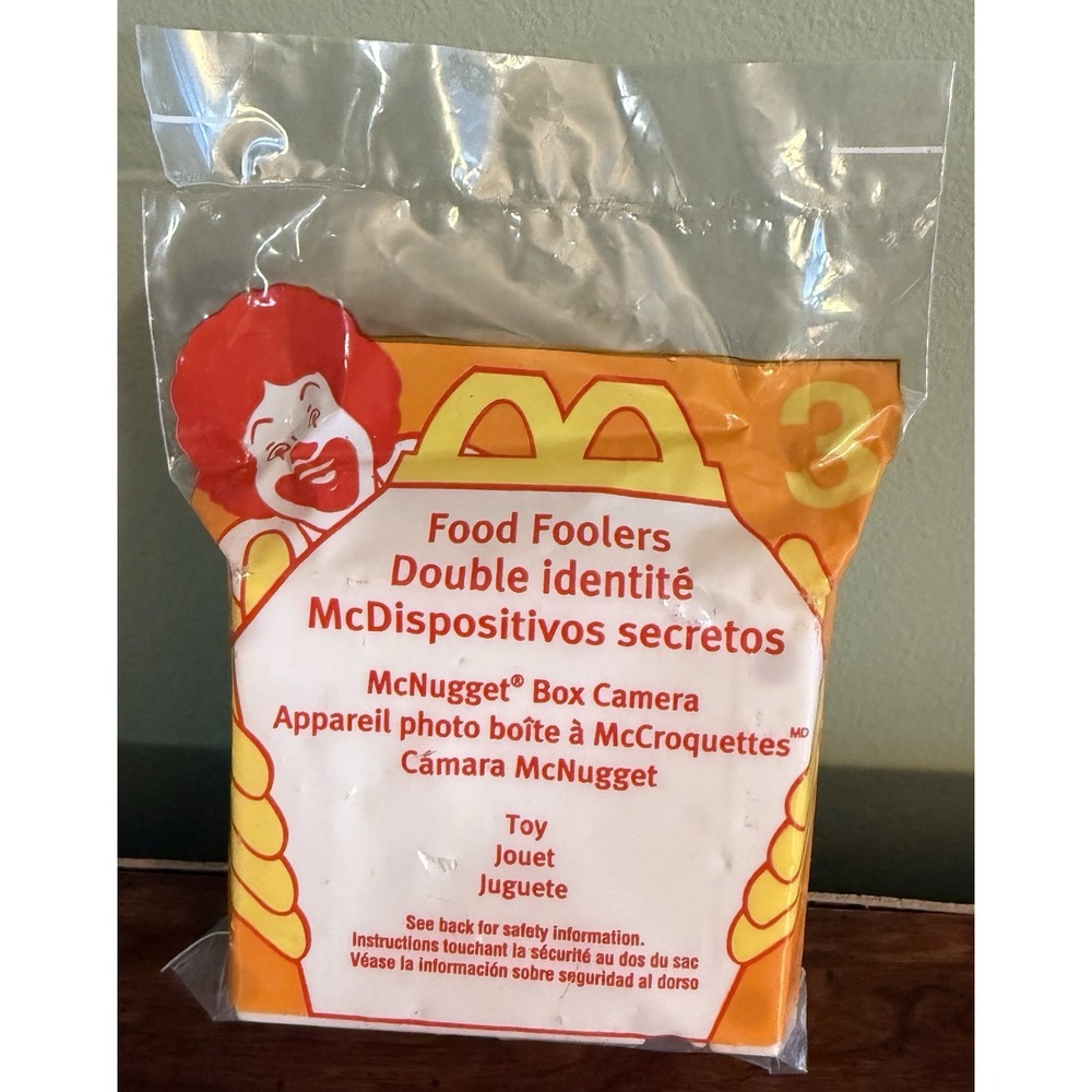McDonalds Happy Meal Toy Food Foolers #3 McNuggets Box Camera 1999 Sealed